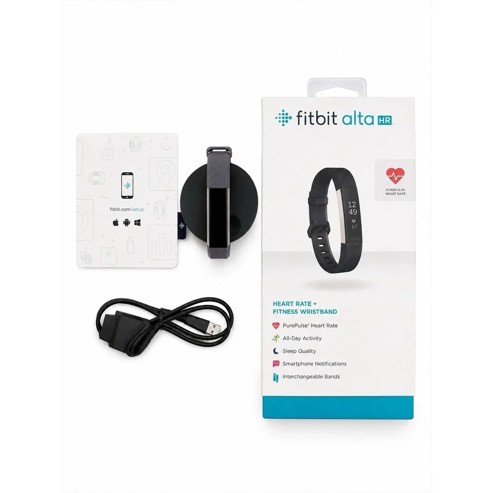 Fitbit Alta HR Fitness Activity Tracker w/ Heart Rate Monitor Tested Boxed*